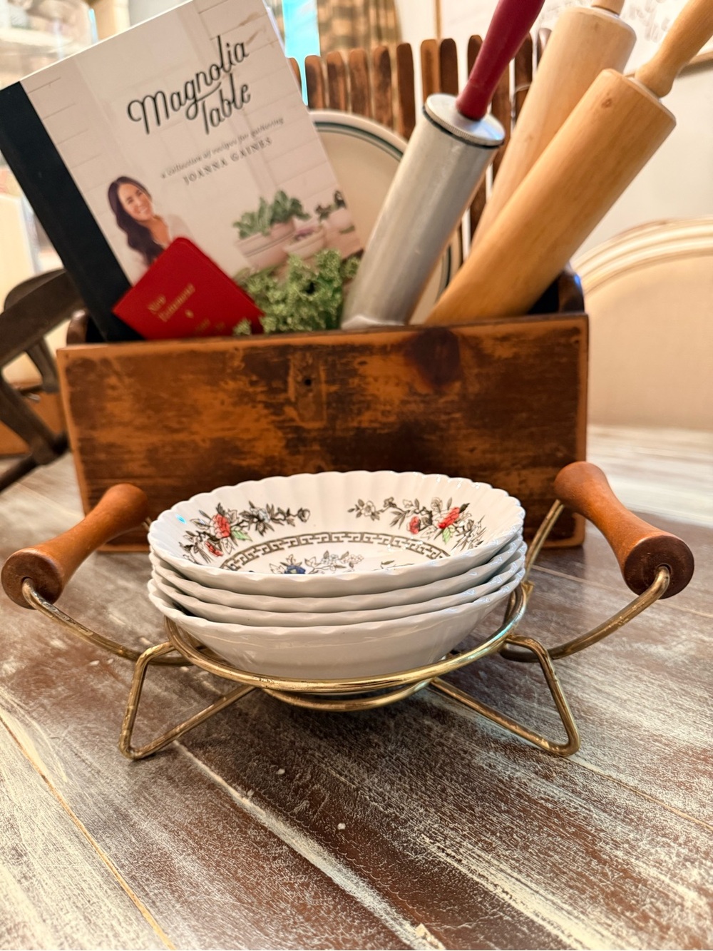 Vintage J & G Meakin Bowl Set with Stand | Made in England